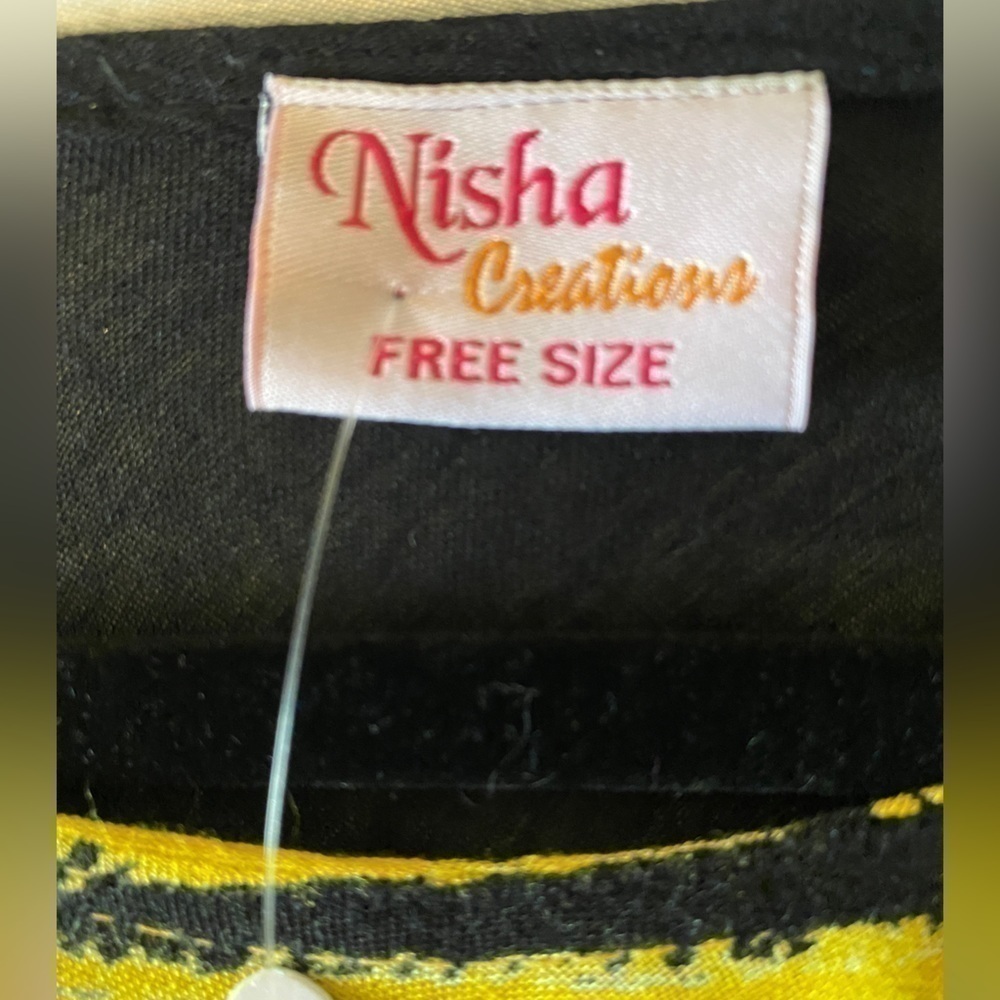 NWT Nisha  Creations Indian Sheer Dress Black Ladies OS - Picture 4 of 13